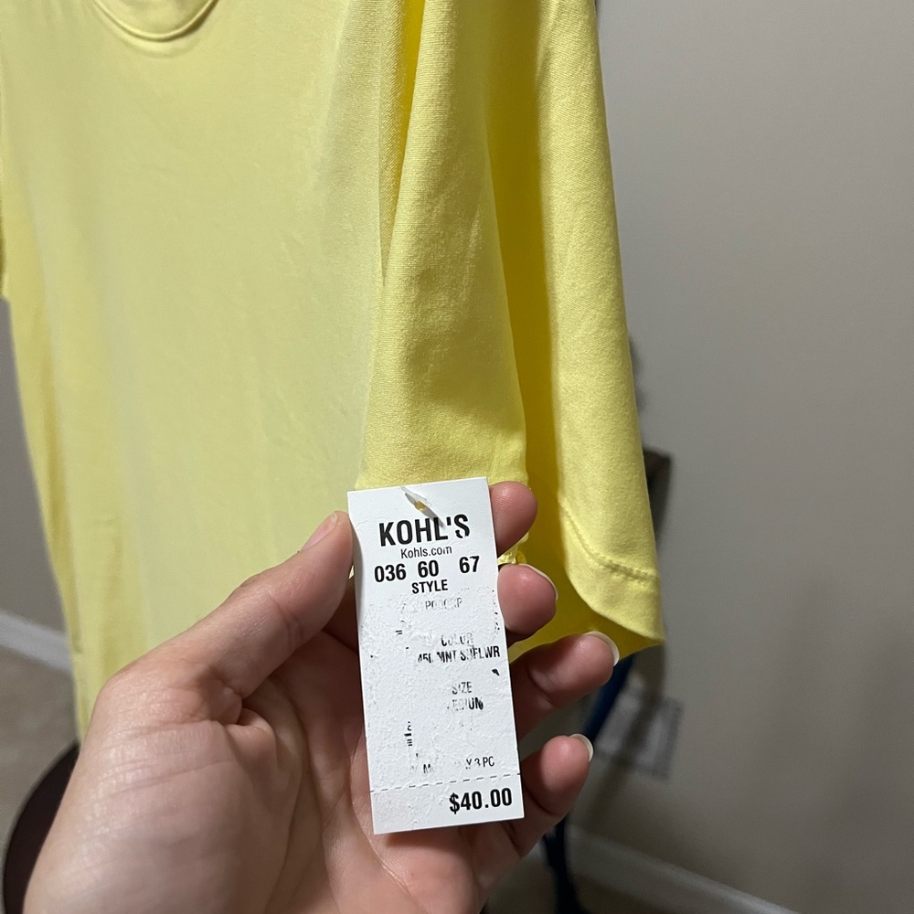 NWT Sonoma Sleepwear Yellow Soft T-Shirt Top - M - Picture 4 of 6